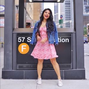 Pink floral dress - LIKE NEW